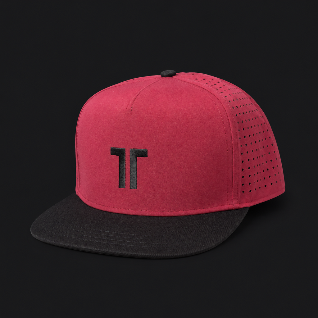 THE CUTLINE Elite Cap in Burgunder – Studio Frontansicht
