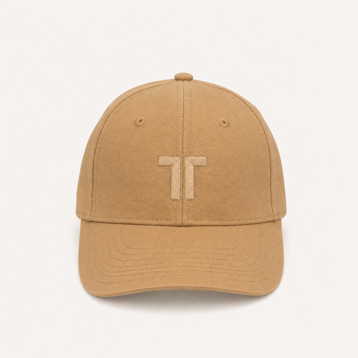 THE CUTLINE Steady Cap in Sand – Frontansicht